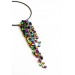 Rainbow Raindrops collection Neon bead chocker necklace Multicolor Statement Necklace Open Cuff Flexible Necklace