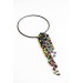 Rainbow Raindrops collection Neon bead chocker necklace Multicolor Statement Necklace Open Cuff Flexible Necklace