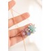 Succulent Pendant Necklace  Clay Cactus Plant Drop Charm Necklace Green Blue Succulent Jewelry Gift