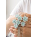 Blue succulent pendant necklace Plant succulent jewelry for her Succulent wedding Plant lady gift