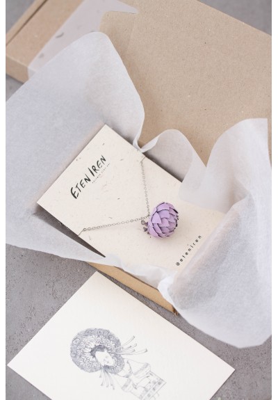 Purple Artichoke Necklace