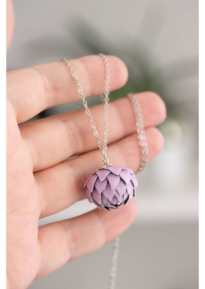 Purple Artichoke Necklace