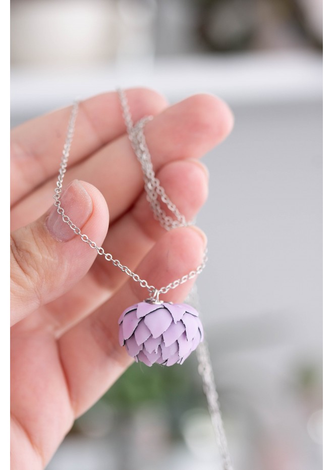 Purple Artichoke Necklace