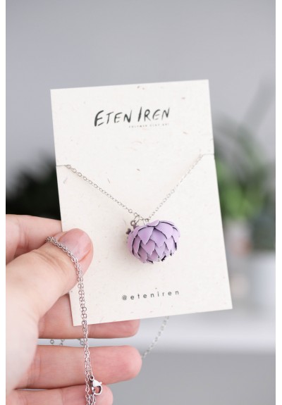 Purple Artichoke Necklace