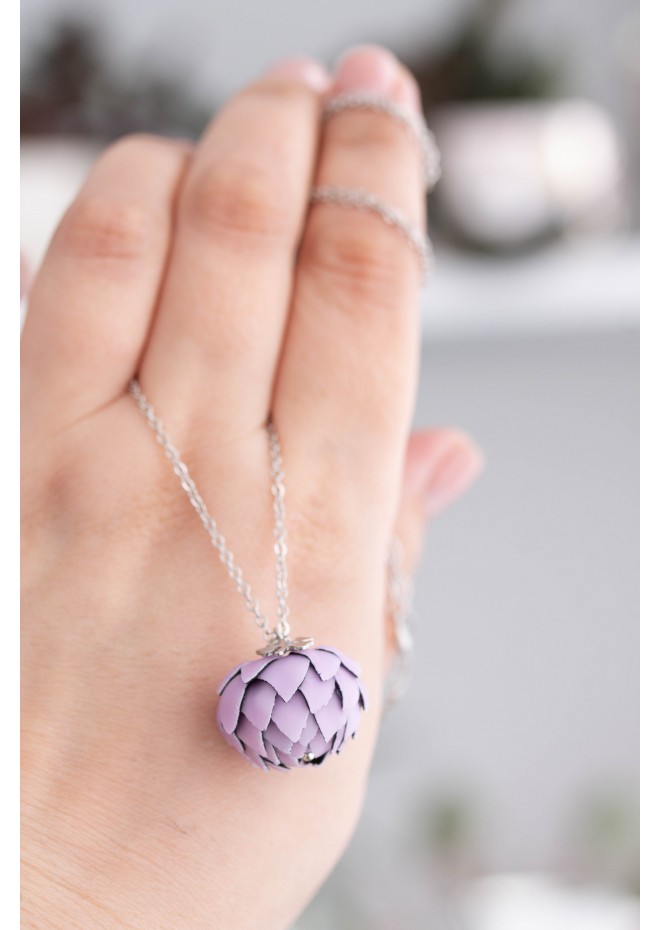 Purple Artichoke Necklace