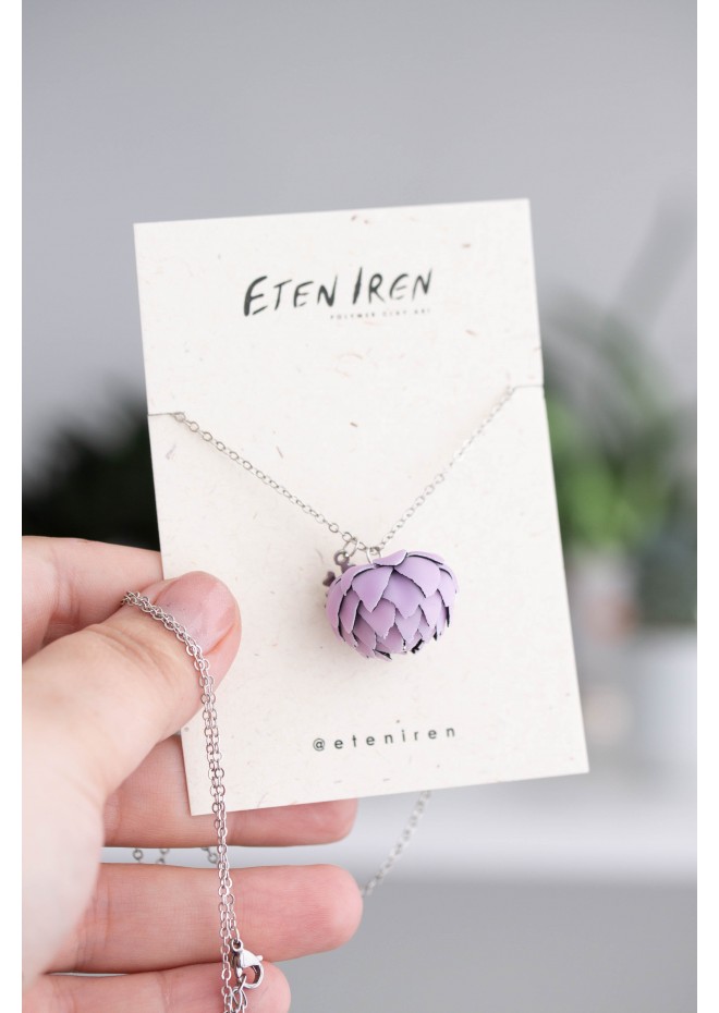 Purple Artichoke Necklace