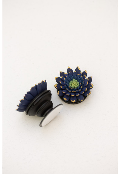 Darck Blue Succulent Phone Grip Holder Beautiful Mobile Grip