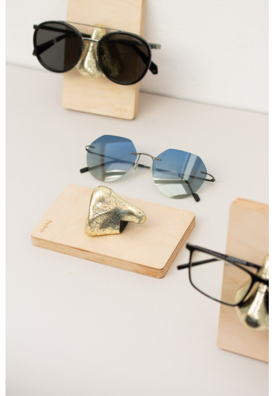 Golden Nose Stand for Glasses and Sunglasses (Wall- mounted)