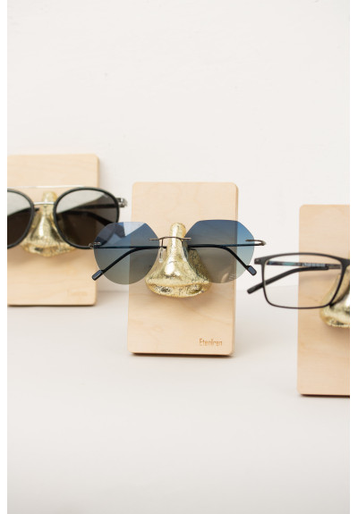 Golden Nose Stand for Glasses and Sunglasses (Wall- mounted)