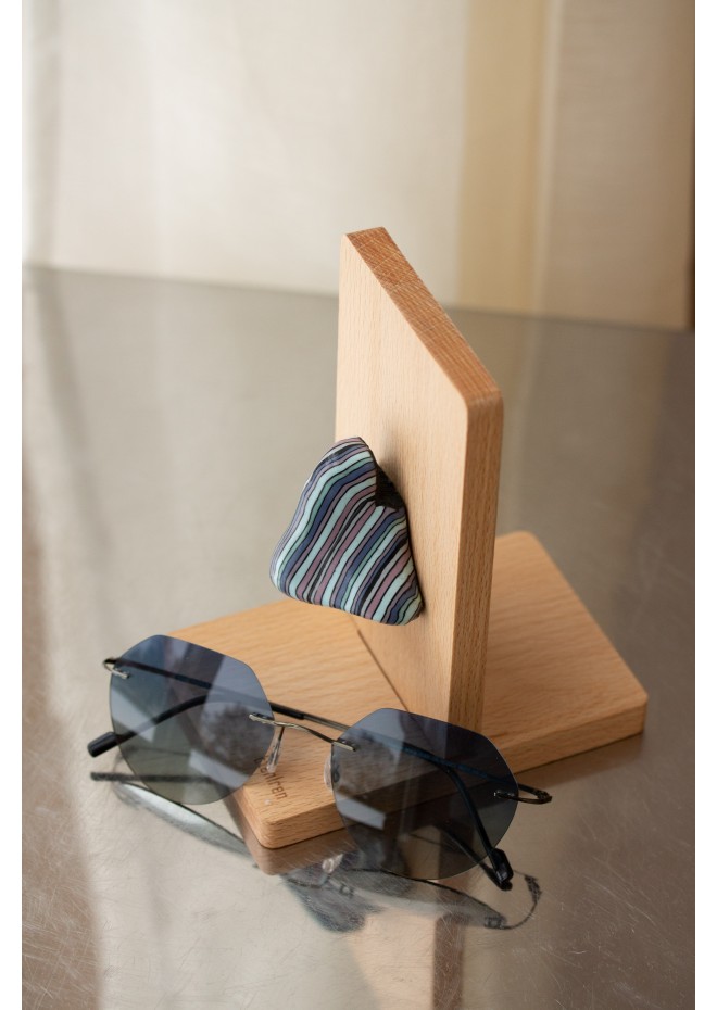 Striped Blue Nose Stand for Glasses and Sunglasses (Wall-mounted or Desk-mounted)