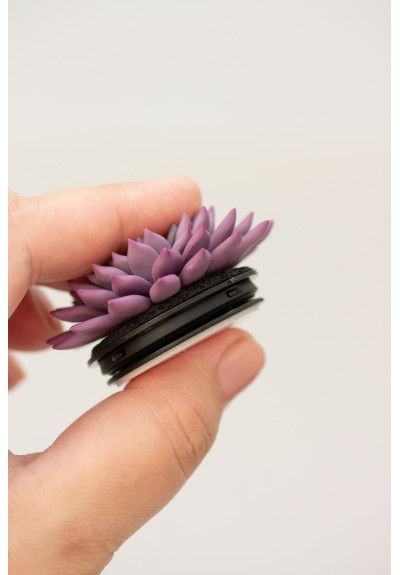 Purple Succulent Phone Grip Holder Beautiful Mobile Grip