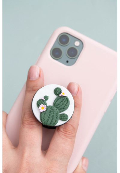 Green Cactus Phone Grip Holder/Beautiful Mobile Grip