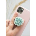 Succulent phone grip, echeveria accessory phone holder, cellphone cover accessory, phone grip, polymer clay phone grip, succulent