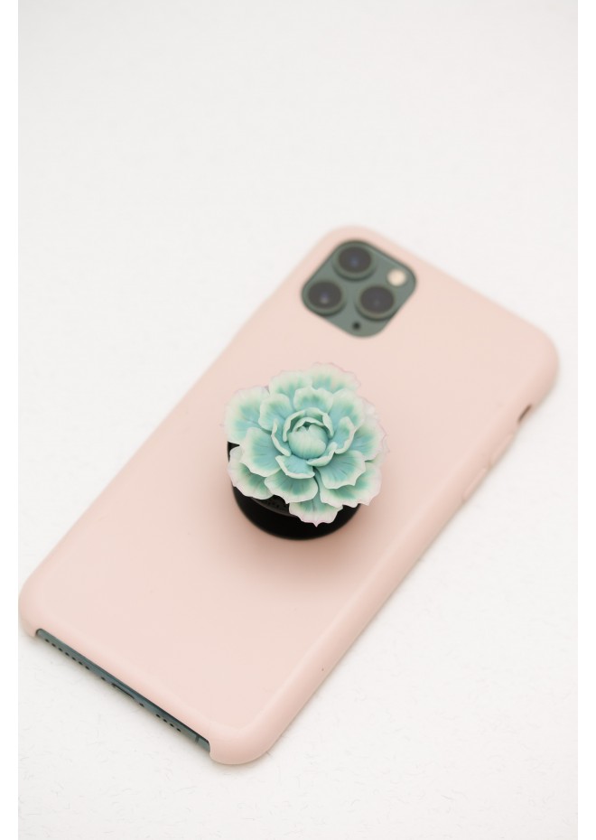 Succulent phone grip, echeveria accessory phone holder, cellphone cover accessory, phone grip, polymer clay phone grip, succulent