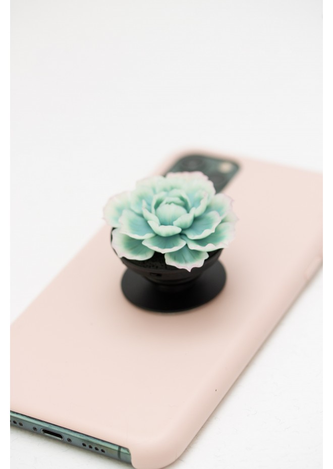 Succulent phone grip, echeveria accessory phone holder, cellphone cover accessory, phone grip, polymer clay phone grip, succulent