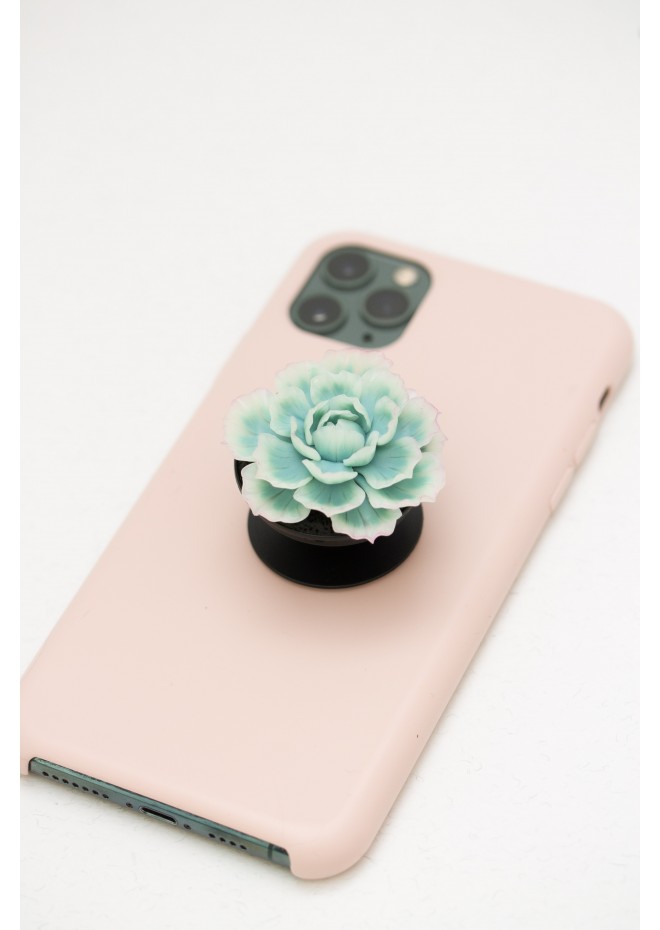 Succulent phone grip, echeveria accessory phone holder, cellphone cover accessory, phone grip, polymer clay phone grip, succulent