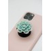 Succulent phone grip, echeveria accessory phone holder, cellphone cover accessory, phone grip, polymer clay phone grip, succulent