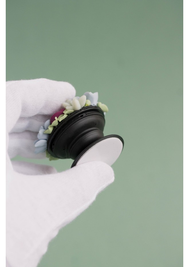 Green, Blue, and Purple Succulent Phone Grip