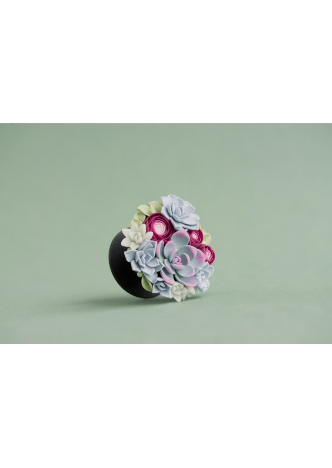 Green, Blue, and Purple Succulent Phone Grip
