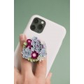 Green, Blue, and Purple Succulent Phone Grip