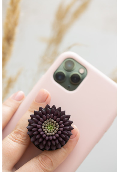 Black Succulent Phone Grip Holder/Beautiful Mobile Grip