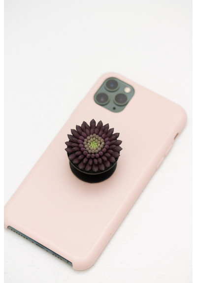 Black Succulent Phone Grip Holder Beautiful Mobile Grip