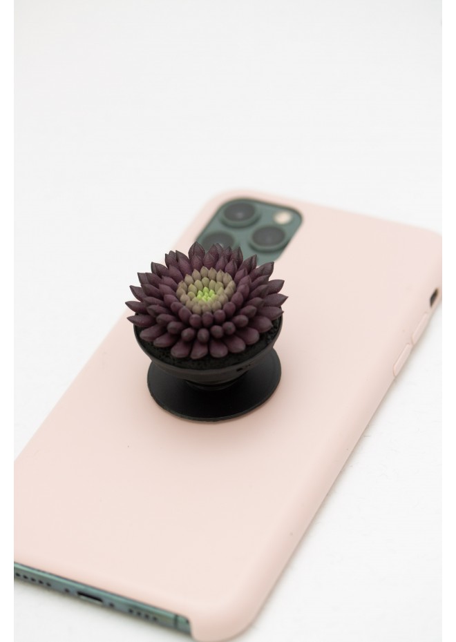 Succulent phone grip, echeveria accessory phone holder, cellphone cover accessory, phone grip, polymer clay phone grip, succulent