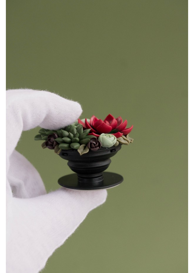 Red and Green Succulent Phone Grip
