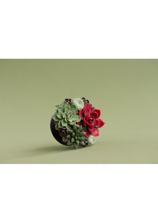 Red and Green Succulent Phone Grip