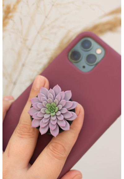 Purple Succulent Phone Grip Holder/Beautiful Mobile Grip