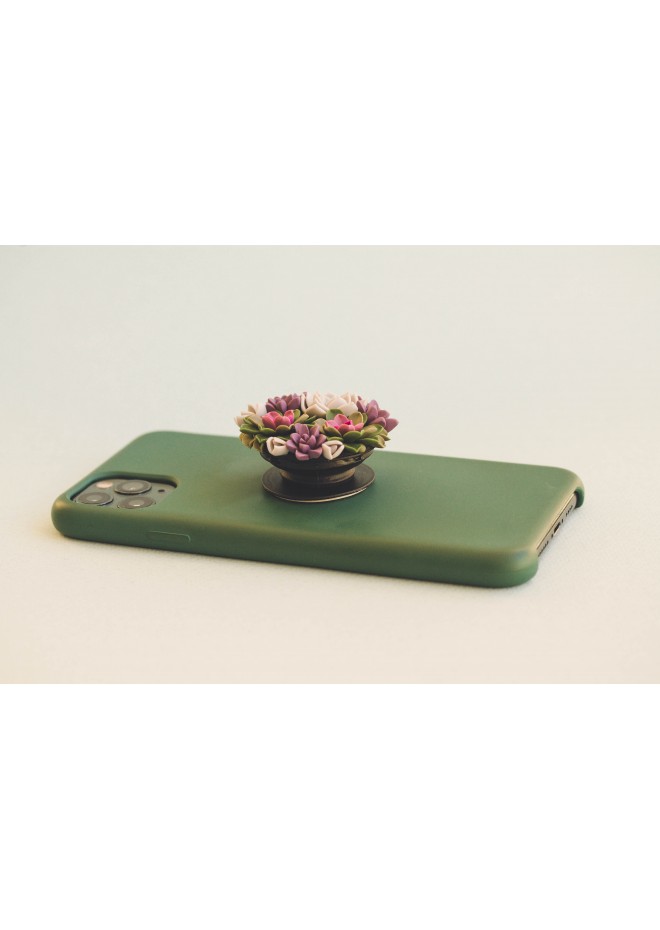 Green and Pink, Purple, and Grey Succulent Phone Grip