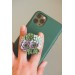 Succulent phone grip, echeveria accessory phone holder, cellphone cover accessory, phone grip, polymer clay phone grip, succulent