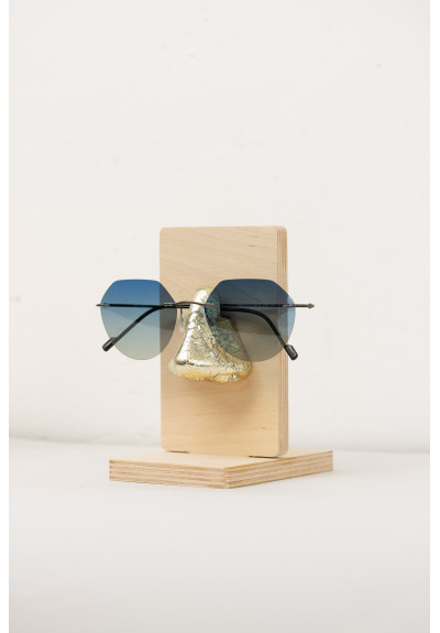 Golden Nose Handcrafted Organizer Stand for Glasses and Sunglasses: Unique Tabletop Holder