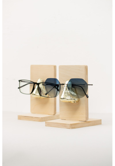 Golden Nose Stand for Glasses and Sunglasses (Desk- mounted)