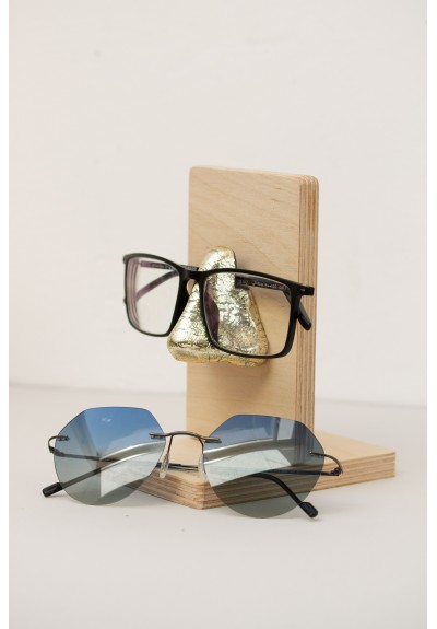 Golden Nose Stand for Glasses and Sunglasses (Desk- mounted)