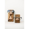 Striped Brown Nose Stand for Glasses and Sunglasses (Wall-mounted or Desk-mounted)