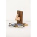 Striped Brown Nose Stand for Glasses and Sunglasses (Wall-mounted or Desk-mounted)