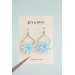 Blue Succulent Dangle Earrings