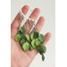 Green Leafs Statement cuff earrings