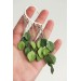 Green Leafs Statement cuff earrings