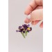 Purple Delicate Iris Bloom Earrings: Handcrafted, Lightweight & Comfortable