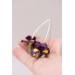 Purple Iris Drop Earring