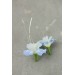 Baby blue Iris Flower dangle earrings, lightweight and comfortable earrings, made from polymer clay, by EtenIren