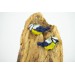 Titmouse birds dandle earrings, made from polymer clay, by EtenIren