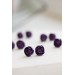 Simple purple stud earrings, small purple rose stud earrings Titanium Earrings, Hypoallergenic posts, nice gift for mom, bridesmaid, made from polymer clay, minimalist Ranunculus earrings