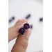 Simple purple stud earrings, small purple rose stud earrings Titanium Earrings, Hypoallergenic posts, nice gift for mom, bridesmaid, made from polymer clay, minimalist Ranunculus earrings