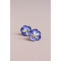 Pansy/Clip-on Earrings