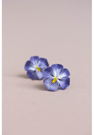 Pansy/Clip-on Earrings