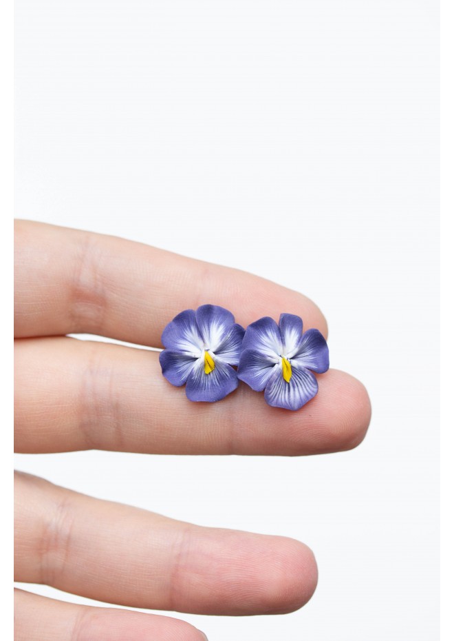 Pansy/Clip-on Earrings