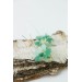 Mint Iris Flower dangle earrings, lightweight and comfortable earrings, made from polymer clay, by EtenIren